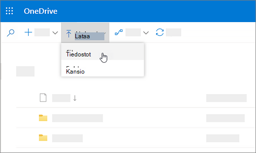 Näyttökuva, jossa näkyy Lataa valittuna