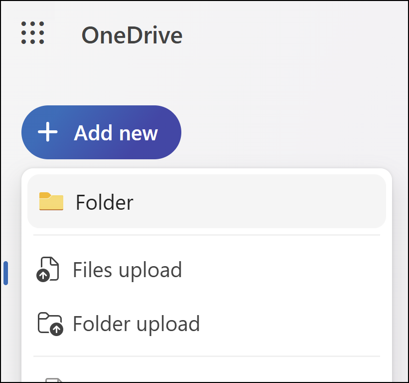 OneDrive でファイルを別のフォルダーに移動するショット。