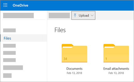 OneDrive でファイルまたは画像をアップロードする