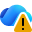 黄色の警告三角形を含む OneDrive クラウド アイコン
