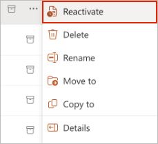 OneDrive のリアクティブ UI アイコン