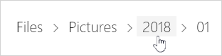 OneDrive フォルダーを選択する