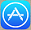 iPhone의 App Store 단추를