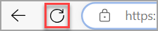 Ikona „Osveži“ u pregledaču Microsoft Edge.